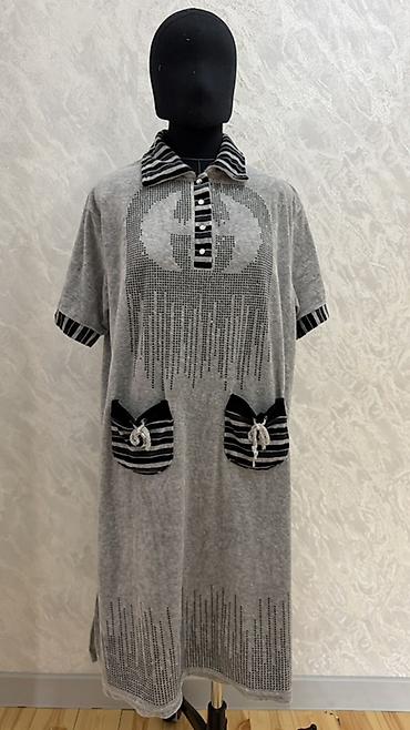 pull bear: Повседневное платье, Турция, Длинная модель, Трикотаж, Прямое, 2XL — 1