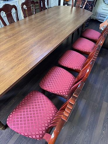 study table: Стол и стул для зала, Б/у, Самовывоз, Платная доставка, цвет - Коричневый — 4