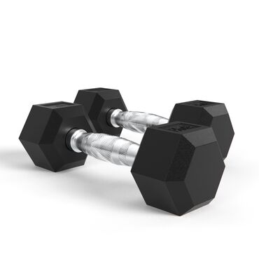 спортивный тренажёр: Гантели по 10 кг каждый 10х10=20 новые резина