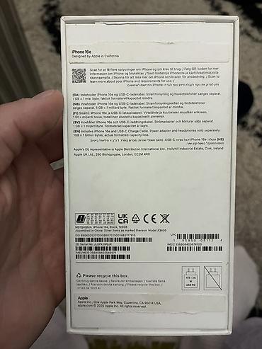 Apple iPhone: Apple iPhone iPhone 16e, 128 GB, Midnight, Otisak prsta — 11