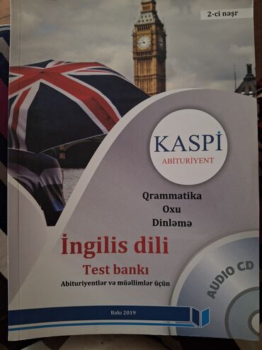 bəylik kostyumları 2019: Kaspi ingilis dili test banki. Neşr 2019cu il. Kitab temizdir. İçinde