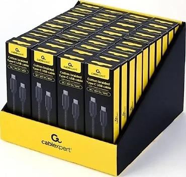 Kablovi za telefone: Cablexpert pamučno pleteni USB Type‑C kabl sa metalnim konektorima - — 2