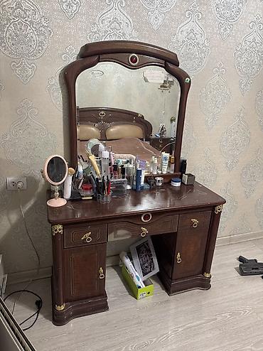 спальный гарнитур джаконда: Спальный гарнитур, Б/у, Дерево, Самовывоз, цвет - Коричневый — 6