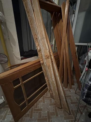 drel desti: Taxta otaq qapısı və komplekt aksesuarlar - Material: təbii a - — 1
