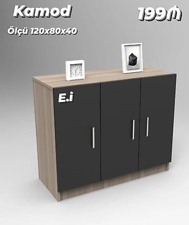 qamot: Kamod – müasir dizaynlı üç qapılı dolab - Ölçü: 120×80×40 sm - Rəng — 1