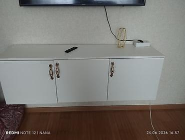 stend: Asma TV altlığı / divar dolabı - Rəng: ağ - Korpus: hamar səthli — 1