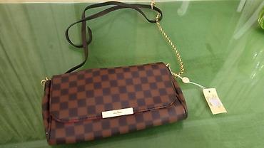 Çantalar: Dama naxışlı çiyin çantası - Brend: Louis Vuitton (etiket üzərində — 1