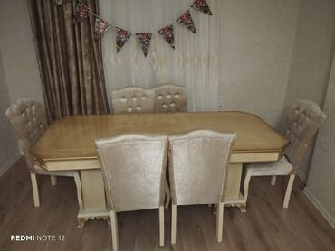 Stullar: Qonaq otağı üçün, İşlənmiş, 6 stul