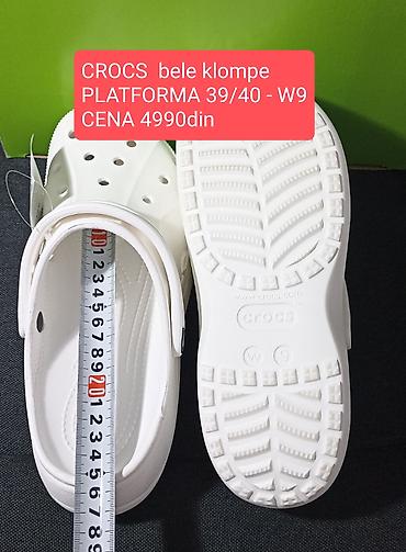 super tinks: CROCS bele klompe – platforma, veličina 39/40 (W9) nove, original - — 5