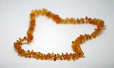 Ogrlice: Vintage Baltički ćilibar Baby Line Chips ogrlica boje meda — 8