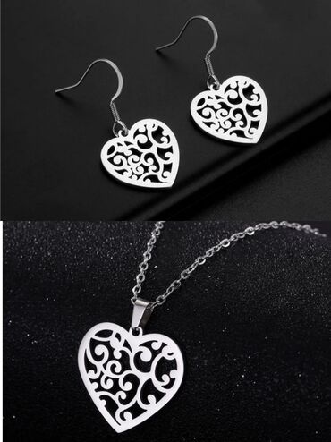 drske za naocare cena: Set: Earrings, Necklace, Material: Stainless steel