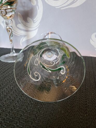 Čaše: Case za vino,rucno oslikane,kristalno staklo iz 80ih.god. Case rucno — 7