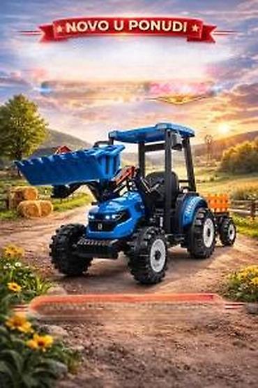 violina igracka za decu: Dečiji električni traktor sa prikolicom i utovarivačem – Premium — 5