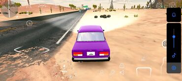 игровый рул: Фиолетовый седан в игре (виртуальный автомобиль) - Тип: классический