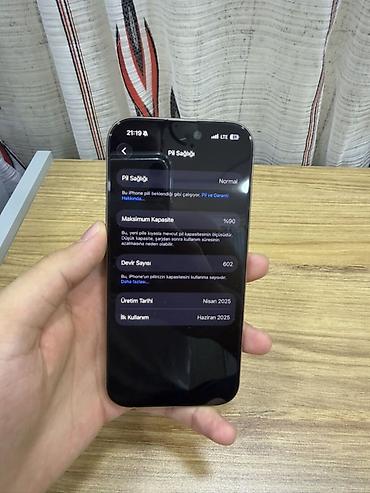 iphone 6 es: IPhone 16 Pro, 128 GB, Desert Titanium, Zəmanət, Face ID — 8