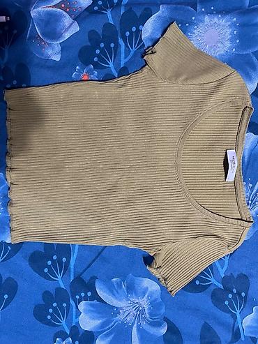 Футболки: Qadın qısaqol triko t-shirt (2 ədəd set) - Rəng: açıq bej/boz — 2
