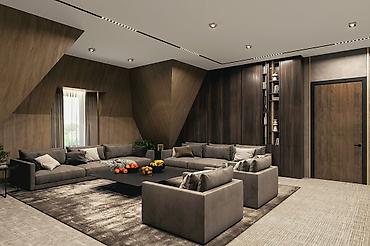 Ремонт под ключ: Премиальный интерьер гостиной/зоны отдыха под ключ - Стиль — 3