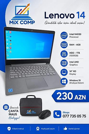 i5 prosessor: Lenovo 14 noutbuk – gündəlik işlər üçün ideal seçim. Texniki — 1