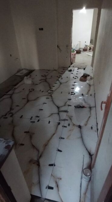 Plitə işləri: Tamet Aqlay Qabancik Kafel Metlax işləri görülür.Heyet Ve Bağ — 16