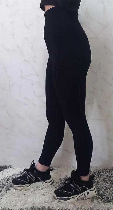 Helanke, biciklistički šortsevi: Crne ženske helanke sa visokim strukom - Model: bešavne sportske — 2