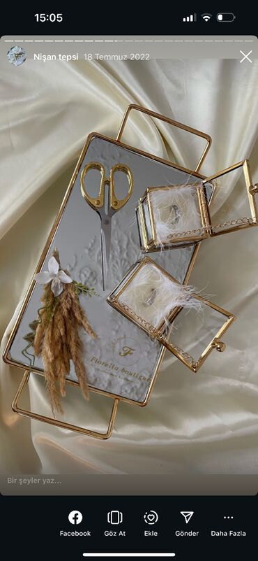 Digər ev dekoru: Nişan tepsilerı kıraye verılır tek qıymet 20 azn. Her bırı daxıldır — 7