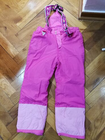 zenske ski pantalone bele: 110-116, bоја - Crvena