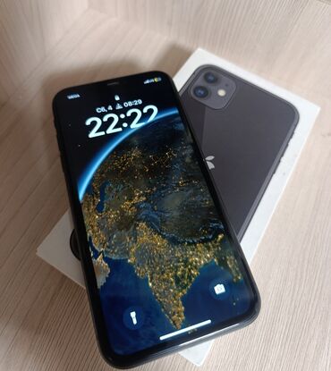 айфон 5 ош: IPhone 11, Б/у, 128 ГБ, Черный, Чехол, 79 %