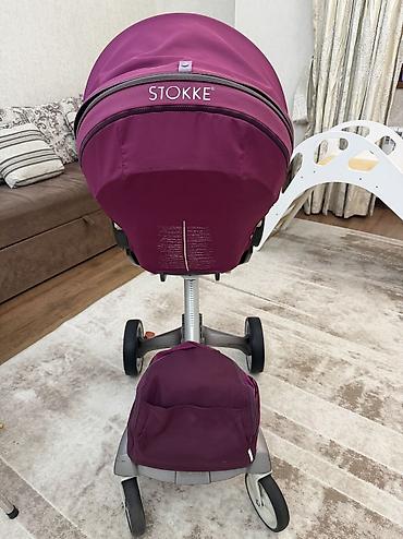 Коляски: Коляска, Stokke, цвет - Фиолетовый, Б/у, Платная доставка — 4