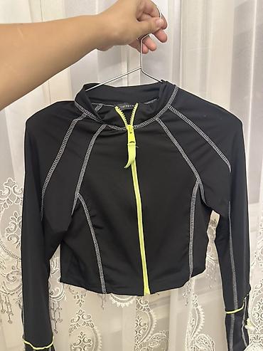 Trendyol qadın idman üstü – M ölçü - Rəng: qara, neon sarı fermuar — 5