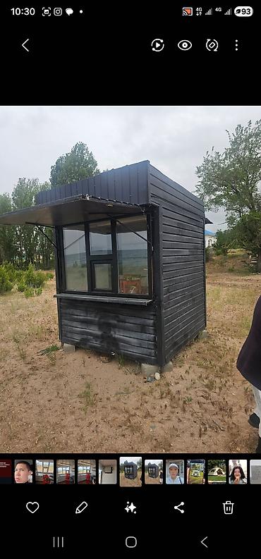 модулный домик: Мобильный киоск/павильон с панорамным окном и откидным козырьком — 1