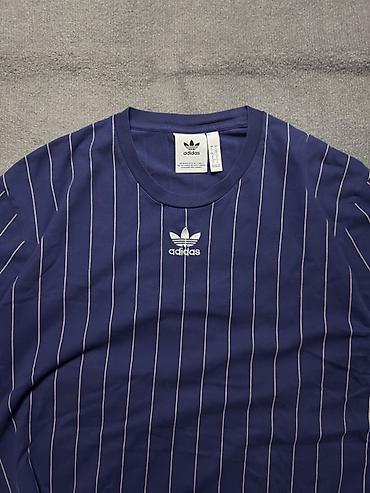 oversize tshirt: Futbolka, Adidas, L, rəng - Göy — 2
