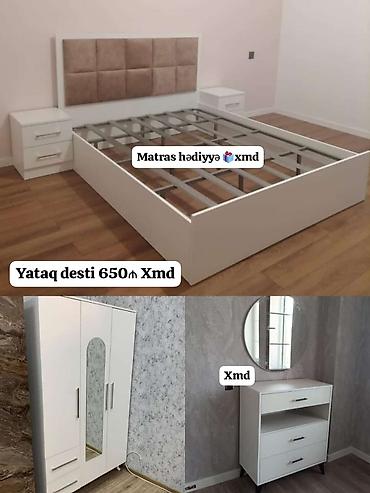 Yataq dəsti – 650₼ (Xmd qeyd olunub) Paketə daxildir: - 1 ədəd iki