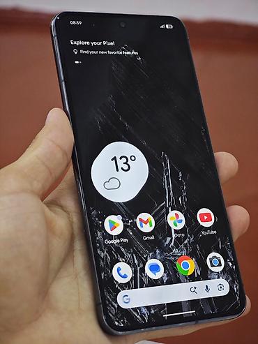 Мобильные телефоны: Google Pixel 7 Pro, Б/у, 128 ГБ, цвет - Черный, 1 SIM, eSIM — 2