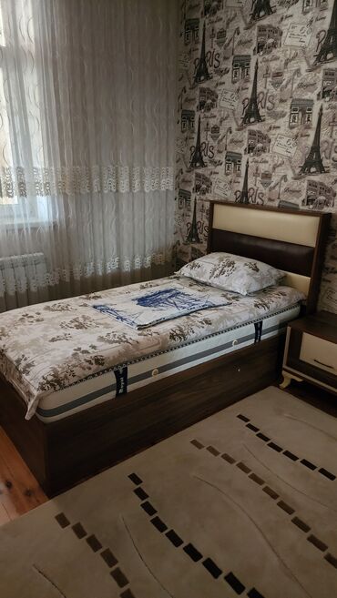 Бытовая химия: Б/у, Односпальная кровать, С подъемным механизмом, С матрасом, Без выдвижных ящиков, Азербайджан