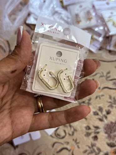 Bijuteriya dəstləri: Qızılı rəngli aksesuarlar seti – paslanmayan poladdan (316L) — 18