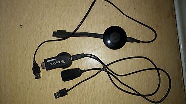 wifi приставка: Комплект для беспроводной трансляции на ТВ: Google Chromecast (круглый — 1