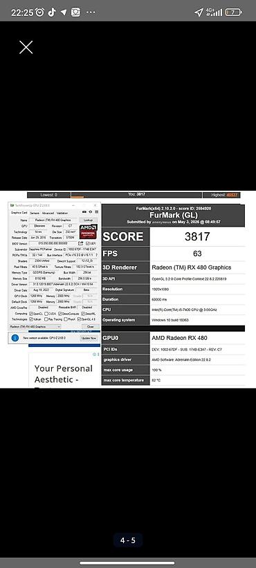 Стол компьютерлери, жумуш станциялары: Игровой/рабочий компьютер Характеристики: - Видеокарта: Sapphire — 5