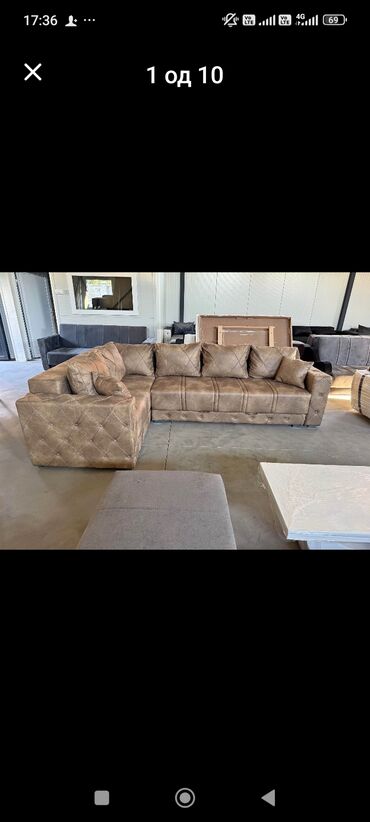 Ugaone garniture: Ugaona garnitura – moderni L oblik - Prostrana ugaona sofa sa dubokim — 1