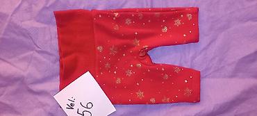 pvc pantalone: Bebi helanke/crvene pantalone sa visokim rebrastim pojasom. Tkanina je — 1