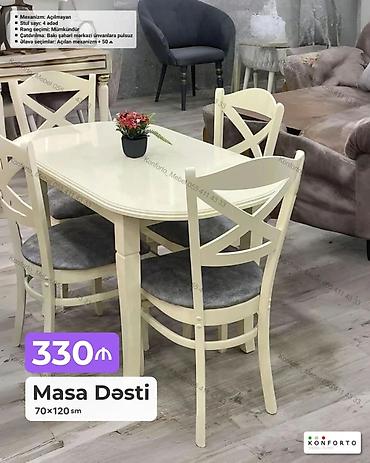 Oval masa, Qonaq otağı üçün, 4 nəfər, Açılmayan — 1