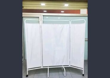 u profil: Tibbi paravan – 3 bölməli, qatlanan model - Material: ağ metaldan