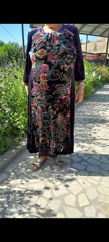 комтер: Повседневное платье, Осень-весна, Длинная модель, Прямое, 2XL — 1