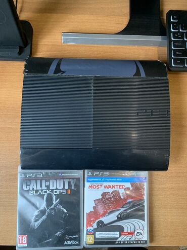 PS3 (Sony PlayStation 3): Продаю ps 3 super slim 500 gb в комплекте 3 игры и 2 геймпада игры