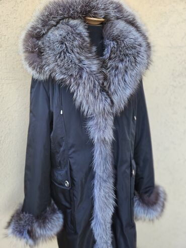 parka na sirine: 2XL (EU 44), With lining, Rabbit material, color - Black