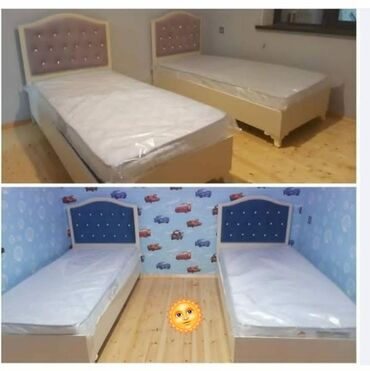 двухспальная кровать: Новый, Односпальная кровать, С матрасом