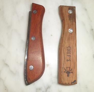 Noževi: Drvene drške za nož – zamenske skale sa metalnim linerom - Komplet — 1