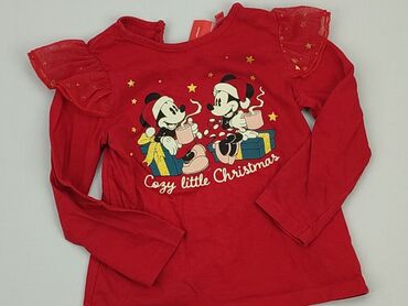 czerwone bluzki eleganckie: Bluzka, Disney, 1.5-2 lat, 86-92 cm, stan - Idealny