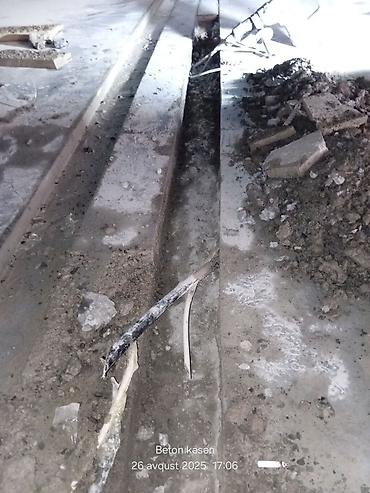 Beton işləri: Beton kəsmə - Beton deşmə xidməti Beton kubik kərpicdən qapı — 9