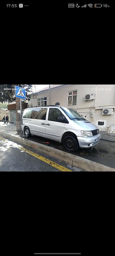 e39 guzgu: Mercedes-Benz Vito (W638) miniven – gümüşü rəng. - Kuzov: uzun gövdə — 1