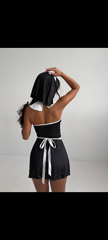 asılqan paltar üçün: Qara-ağ temalı kostyum dəsti kod:s.a.m-136927 ölçü m.l.xl - Model — 2
